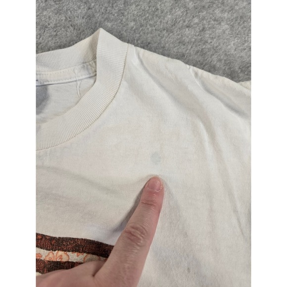 Vintage Y2K Sideout Tee White July 4th 2000 American Flag TShirt Grunge Kids Med - Picture 10 of 11